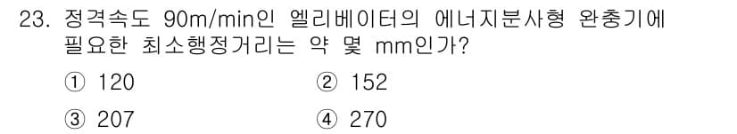 승강기기사 2018년 23번 - 정답과 핵심 포인트를 검수 중인 기출문제