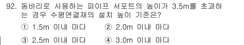 건설안전산업기사 2018년 92번 - 정답과 핵심 포인트를 검수 중인 기출문제