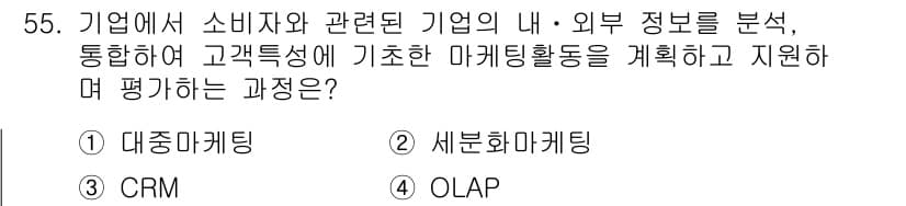 소비자전문상담사_2급 2015년 55번 - 정답과 핵심 포인트를 검수 중인 기출문제