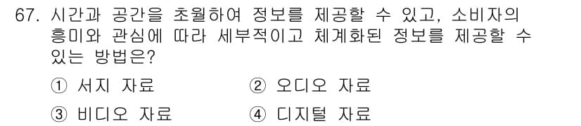 소비자전문상담사_2급 2015년 67번 - 정답과 핵심 포인트를 검수 중인 기출문제