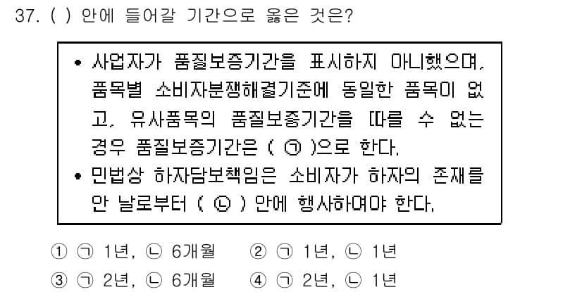 소비자전문상담사_2급 2017년 37번 - 정답과 핵심 포인트를 검수 중인 기출문제