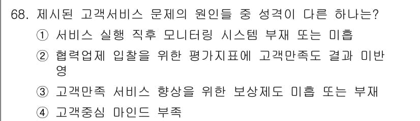 소비자전문상담사_2급 2017년 68번 - 정답과 핵심 포인트를 검수 중인 기출문제