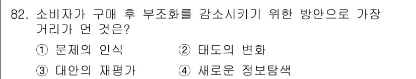소비자전문상담사_2급 2017년 82번 - 정답과 핵심 포인트를 검수 중인 기출문제