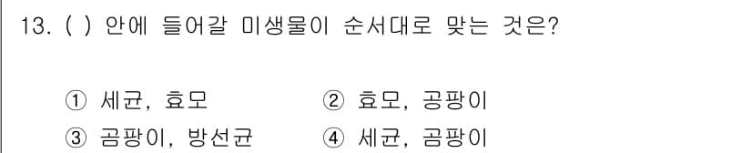 조리산업기사(공통) 2015년 13번 - 정답과 핵심 포인트를 검수 중인 기출문제