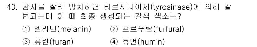 조리산업기사(공통) 2018년 40번 - 정답과 핵심 포인트를 검수 중인 기출문제