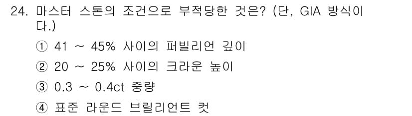보석감정사(기능사) 2016년 24번 - 정답과 핵심 포인트를 검수 중인 기출문제