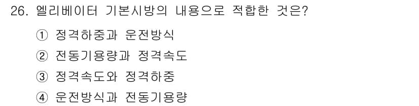 승강기산업기사 2016년 26번 - 정답과 핵심 포인트를 검수 중인 기출문제