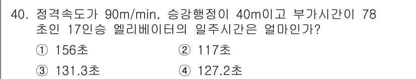 승강기산업기사 2018년 40번 - 정답과 핵심 포인트를 검수 중인 기출문제