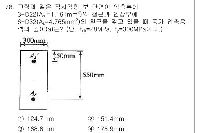 콘크리트산업기사 2015년 80번 - 정답과 핵심 포인트를 검수 중인 기출문제