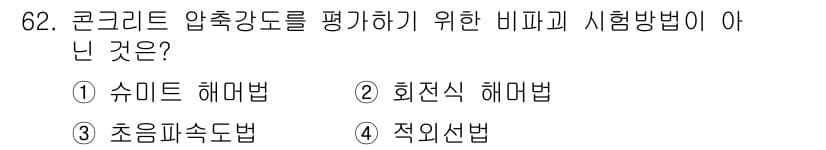 콘크리트산업기사 2018년 62번 - 정답과 핵심 포인트를 검수 중인 기출문제