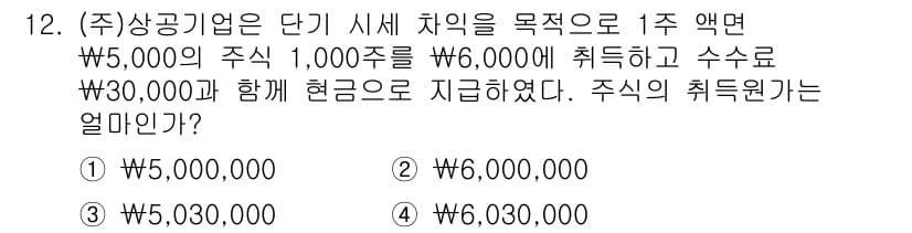 전산회계운용사_3급 2015년 12번 - 정답과 핵심 포인트를 검수 중인 기출문제