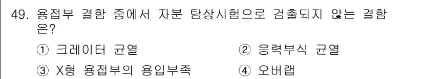 자기비파괴검사산업기사(구) 2015년 49번 - 정답과 핵심 포인트를 검수 중인 기출문제