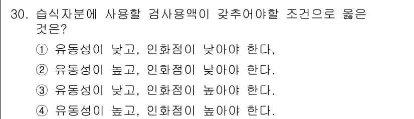 자기비파괴검사산업기사(구) 2016년 30번 - 정답과 핵심 포인트를 검수 중인 기출문제