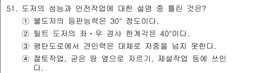건설기계정비기능사 2015년 51번 - 정답과 핵심 포인트를 검수 중인 기출문제