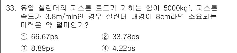 기계정비기능사 2015년 33번 - 정답과 핵심 포인트를 검수 중인 기출문제