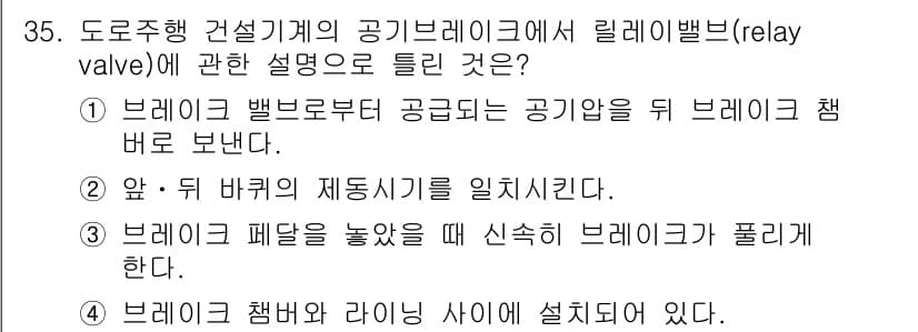 기계정비기능사 2015년 35번 - 정답과 핵심 포인트를 검수 중인 기출문제