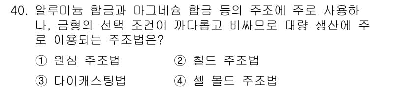사출(프레스)금형설계기사 2016년 40번 - 정답과 핵심 포인트를 검수 중인 기출문제