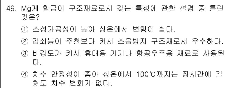 사출(프레스)금형설계기사 2016년 49번 - 정답과 핵심 포인트를 검수 중인 기출문제