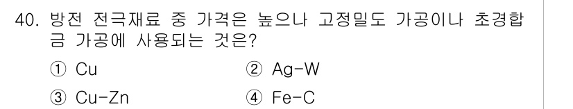 금형기능사 2015년 40번 - 정답과 핵심 포인트를 검수 중인 기출문제