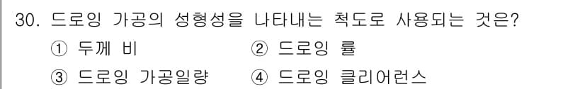 금형기능사 2016년 30번 - 정답과 핵심 포인트를 검수 중인 기출문제