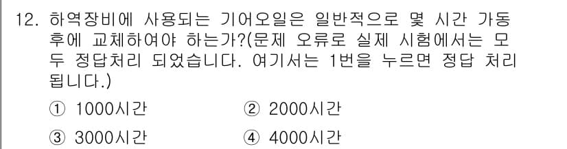 컨테이너크레인운전기능사 2016년 12번 - 정답과 핵심 포인트를 검수 중인 기출문제