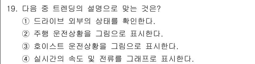 컨테이너크레인운전기능사 2016년 19번 - 정답과 핵심 포인트를 검수 중인 기출문제
