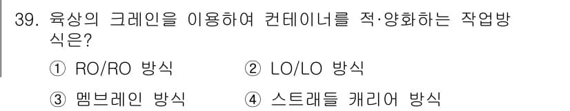 컨테이너크레인운전기능사 2016년 39번 - 정답과 핵심 포인트를 검수 중인 기출문제