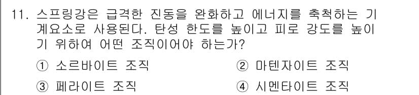 초음파비파괴검사산업기사 2016년 11번 - 정답과 핵심 포인트를 검수 중인 기출문제