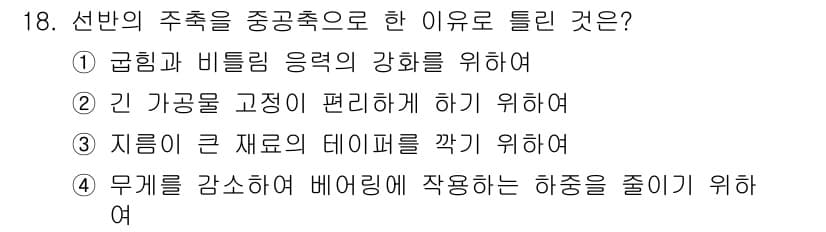 기계조립산업기사 2015년 18번 - 정답과 핵심 포인트를 검수 중인 기출문제
