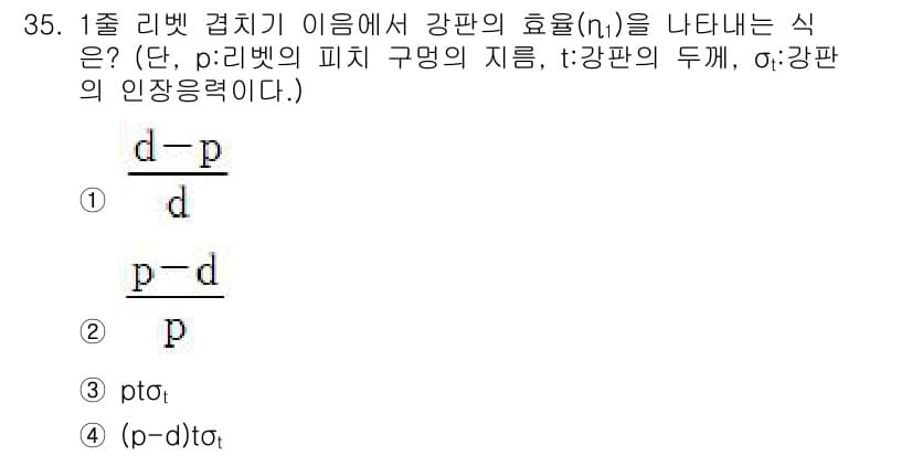 기계조립산업기사 2015년 35번 - 정답과 핵심 포인트를 검수 중인 기출문제