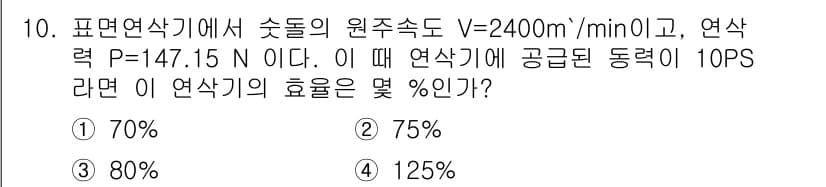 기계조립산업기사 2016년 10번 - 정답과 핵심 포인트를 검수 중인 기출문제