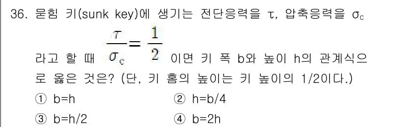 기계조립산업기사 2017년 36번 - 정답과 핵심 포인트를 검수 중인 기출문제
