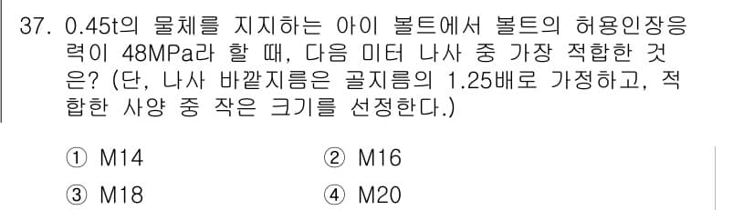 기계조립산업기사 2017년 37번 - 정답과 핵심 포인트를 검수 중인 기출문제