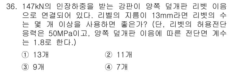 기계조립산업기사 2018년 36번 - 정답과 핵심 포인트를 검수 중인 기출문제