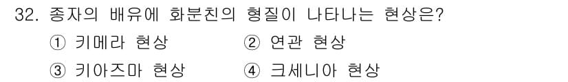 종자산업기사 2015년 32번 - . 기아조미 현상

기아조미 현상은 종자의 배유가 불완전하게 발달하여 발... 에 관한 핵심 기출문제