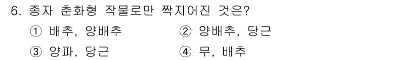 종자산업기사 2015년 6번 - 정답과 핵심 포인트를 검수 중인 기출문제