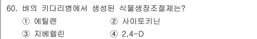 종자산업기사 2016년 60번 - 정답과 핵심 포인트를 검수 중인 기출문제