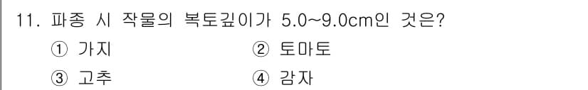 종자산업기사 2017년 11번 - 정답과 핵심 포인트를 검수 중인 기출문제