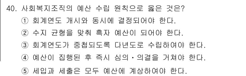사회복지사_1급(3교시)(구) 2019년 40번 - 정답과 핵심 포인트를 검수 중인 기출문제