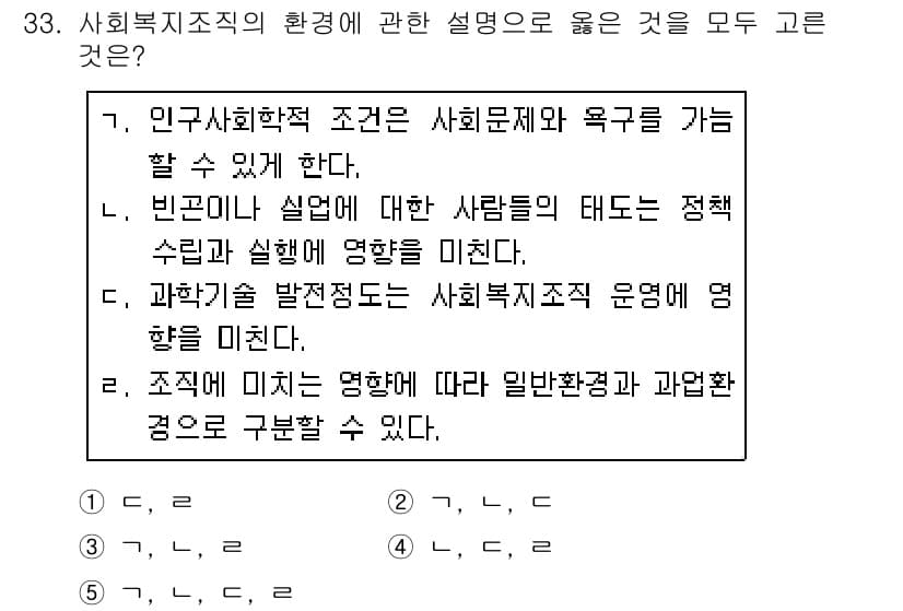 사회복지사_1급(3교시) 2019년 33번 - 정답과 핵심 포인트를 검수 중인 기출문제