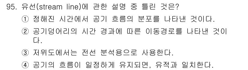 기상기사 2015년 95번 - 정답과 핵심 포인트를 검수 중인 기출문제