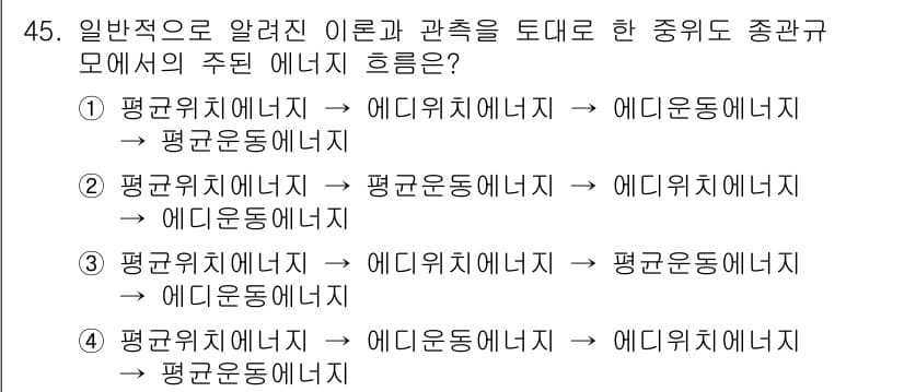 기상기사 2018년 45번 - 정답과 핵심 포인트를 검수 중인 기출문제