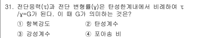 금속재료시험기능사 2015년 31번 - 정답과 핵심 포인트를 검수 중인 기출문제