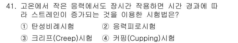 금속재료시험기능사 2015년 41번 - 정답과 핵심 포인트를 검수 중인 기출문제