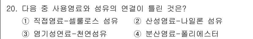 패션디자인산업기사 2018년 20번 - 정답과 핵심 포인트를 검수 중인 기출문제