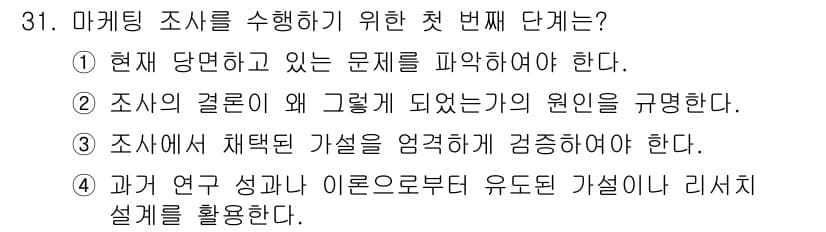 텔레마케팅관리사 2019년 31번 - 정답과 핵심 포인트를 검수 중인 기출문제