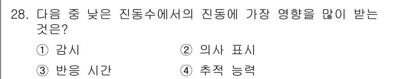 인간공학기사 2015년 28번 - 정답과 핵심 포인트를 검수 중인 기출문제