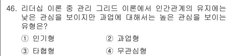 인간공학기사 2017년 46번 - 정답과 핵심 포인트를 검수 중인 기출문제