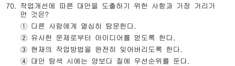 인간공학기사 2018년 70번 - 정답과 핵심 포인트를 검수 중인 기출문제