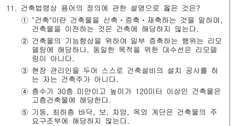 주택관리사보_2차 2016년 11번 - 정답과 핵심 포인트를 검수 중인 기출문제